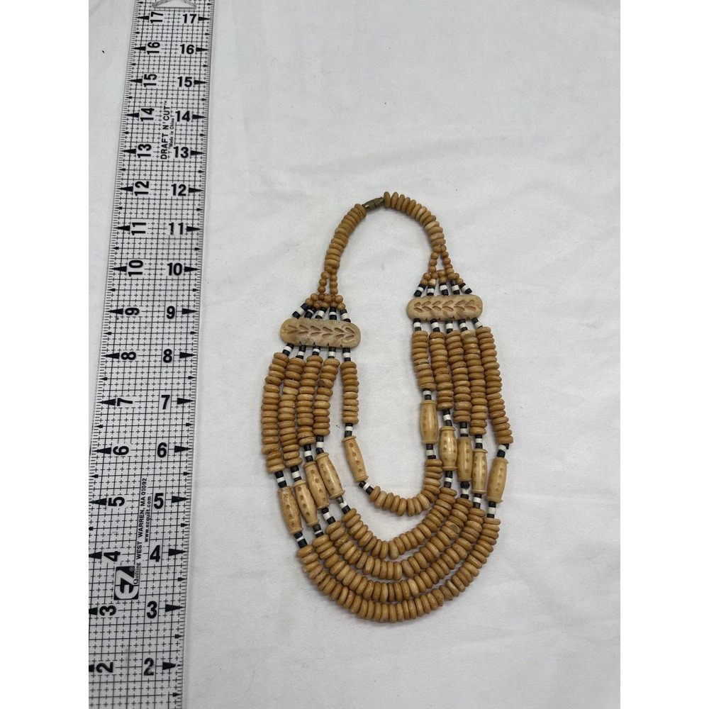 VTG hand carved bone necklace